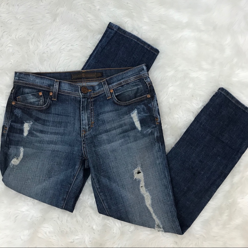 Dylan George Distressed Straight Leg Jean Women 26